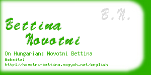 bettina novotni business card